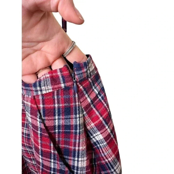 ModCloth Plaid Dress Blue Red Size 1x - Picture 4 of 10